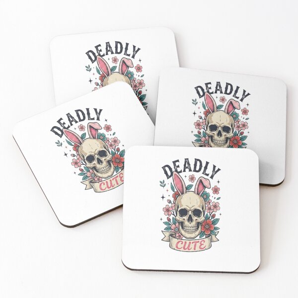 Item preview, Deadly skull with rabbit ears and flowers illustration designed and sold by Ahmedsyde.