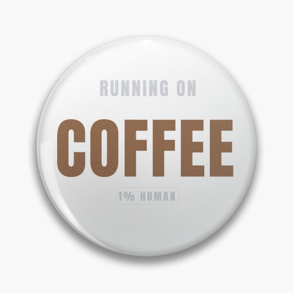Item preview, Running On Coffee | Funny Coffee Lover Typography Design designed and sold by HeartAndArtShop.