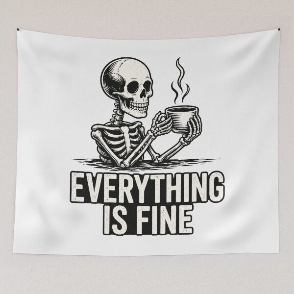 Item preview, Everything's OK! – Funny dark humor design for coffee lovers designed and sold by FusiTink.