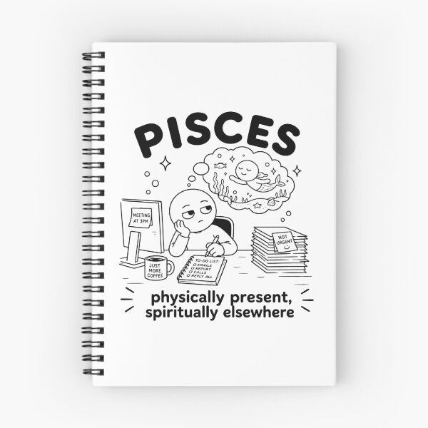 Item preview, Pisces Spiritually Elsewhere Funny Zodiac designed and sold by MonkiFlipp.