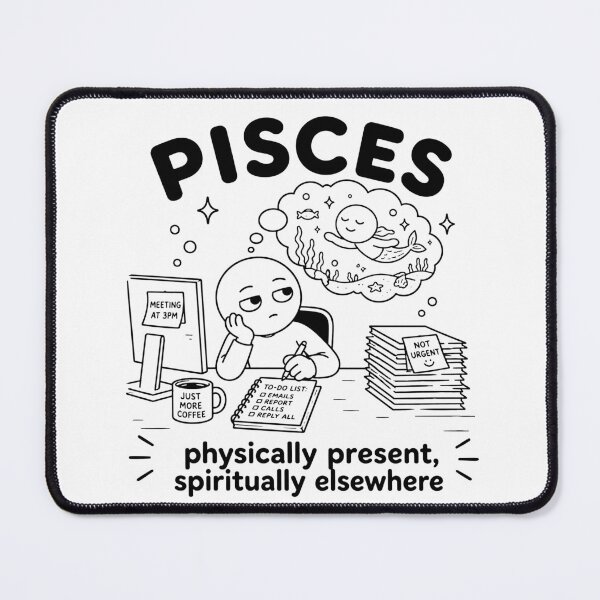 Item preview, Pisces Spiritually Elsewhere Funny Zodiac designed and sold by MonkiFlipp.