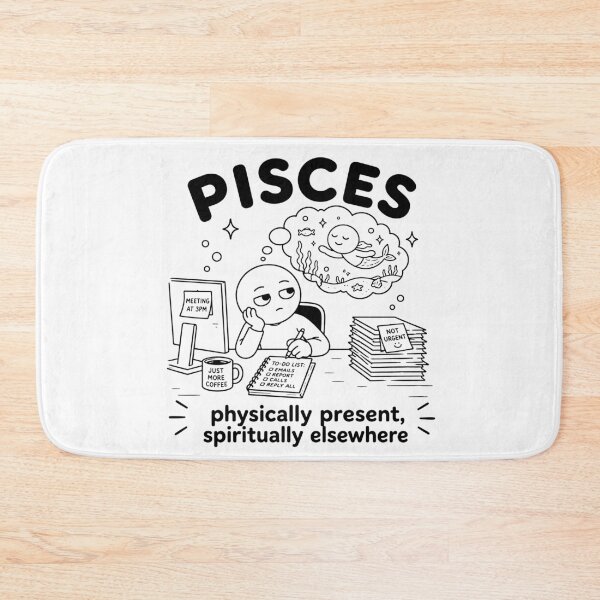 Item preview, Pisces Spiritually Elsewhere Funny Zodiac designed and sold by MonkiFlipp.