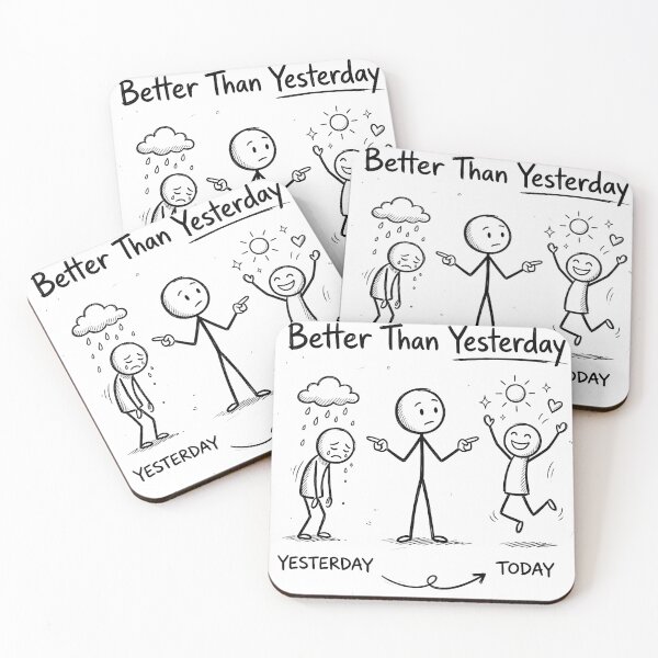 Item preview, Growth Mindset Better Than Yesterday Doodle designed and sold by OhWell Dept..
