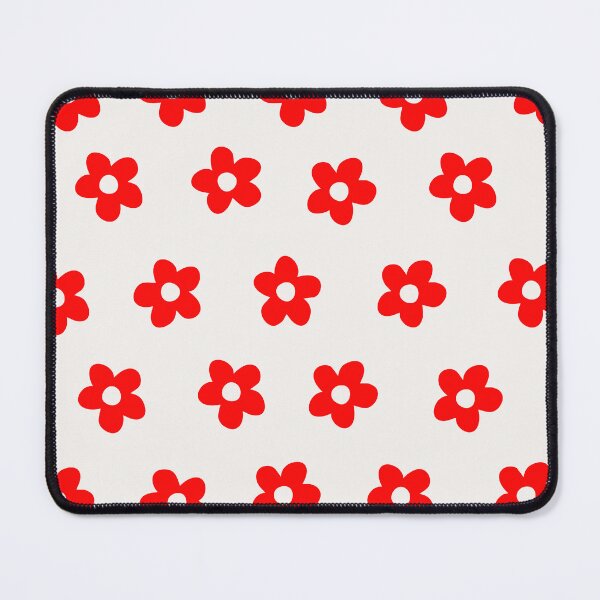 Item preview, Retro Red Daisy Pattern designed and sold by imaniko.