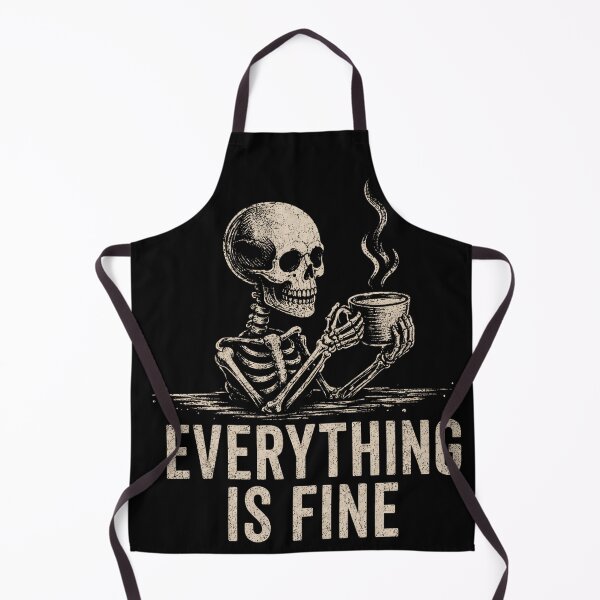 Item preview, Everything's fine! – Funny dark humor design for coffee lovers. Dark background version. designed and sold by FusiTink.