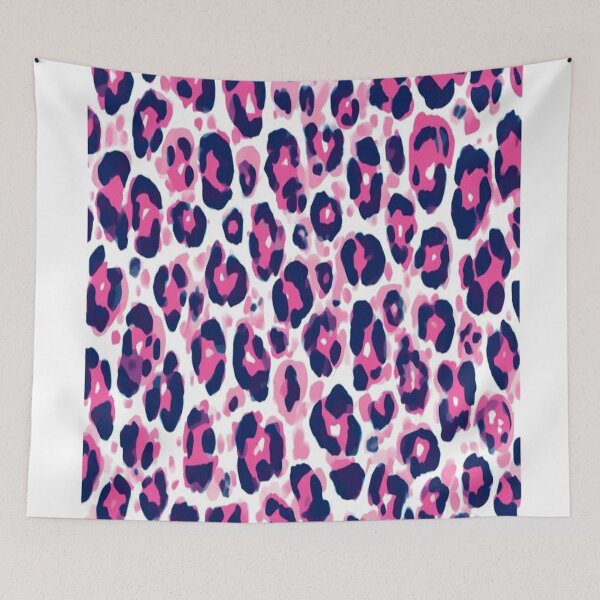 Item preview, Pink Navy Leopard Print Pattern designed and sold by tabe9001234.