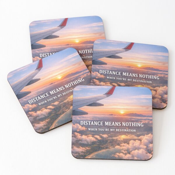 Item preview, Distance Means Nothing – Couple Travel & Aviation Design designed and sold by Ve & Co.