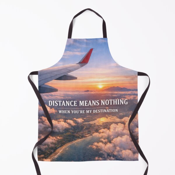 Item preview, Distance Means Nothing – Couple Travel & Aviation Design designed and sold by Ve & Co.