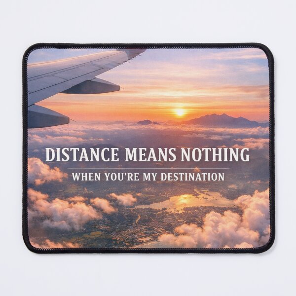 Item preview, Distance Means Nothing – Couple Travel & Aviation Design designed and sold by Ve & Co.