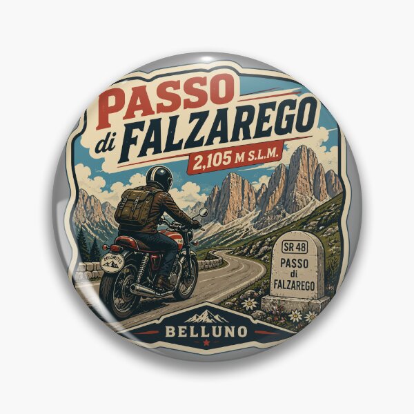 Item preview, Falzarego Pass, Passo di Falzarego Italy Motorcycle Sticker TShirt 04 designed and sold by OuterShellUK.