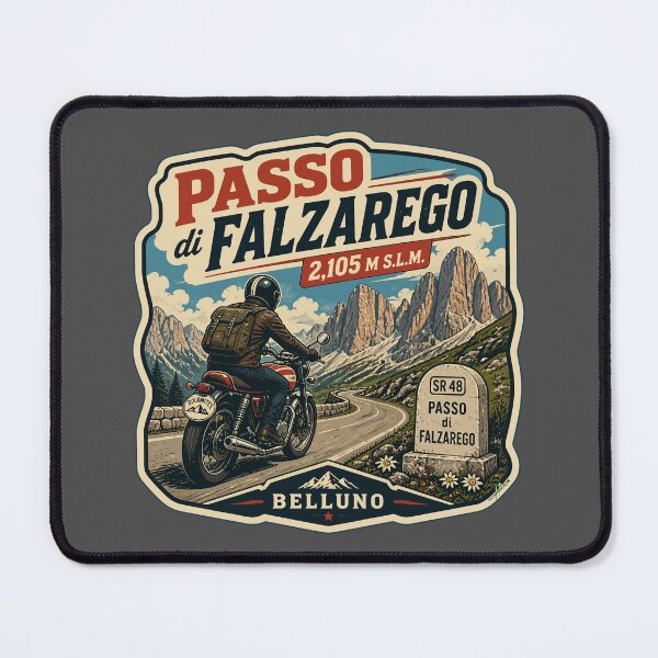 Item preview, Falzarego Pass, Passo di Falzarego Italy Motorcycle Sticker TShirt 04 designed and sold by OuterShellUK.