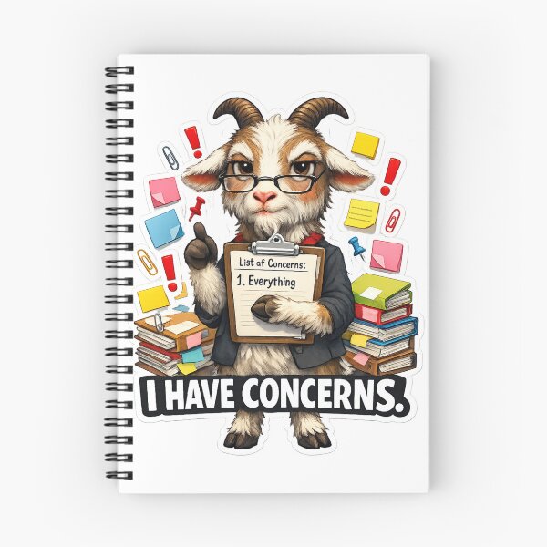 Item preview, I Have Concerns Funny Goat Sticker designed and sold by ByAnad.