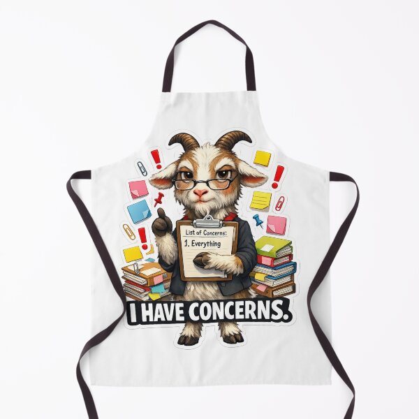 Item preview, I Have Concerns Funny Goat Sticker designed and sold by ByAnad.