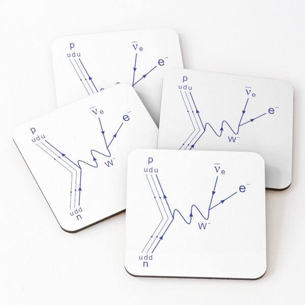 Item preview, Feynman Diagram Proton Neutron Scattering Beta Decay designed and sold by melinacris.