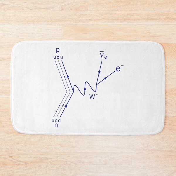 Item preview, Feynman Diagram Proton Neutron Scattering Beta Decay designed and sold by melinacris.
