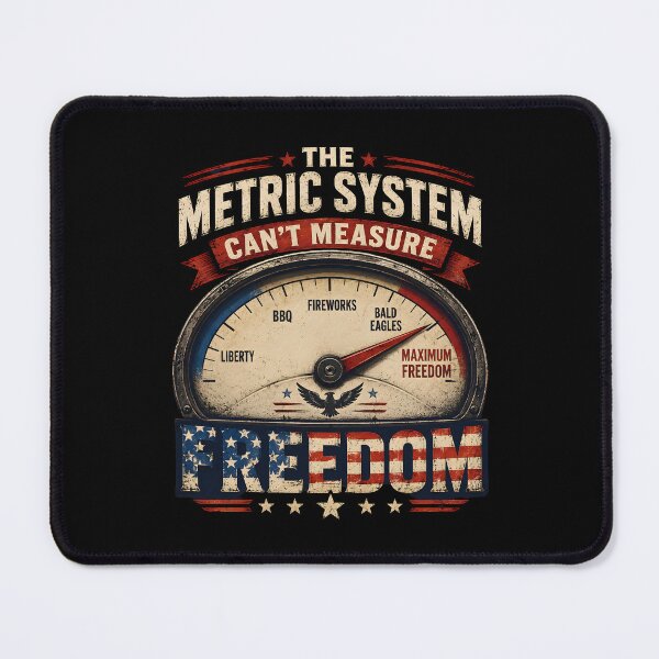 Item preview, The Metric System Can't Measure Freedom Funny 4th of July  designed and sold by Lina Caro.