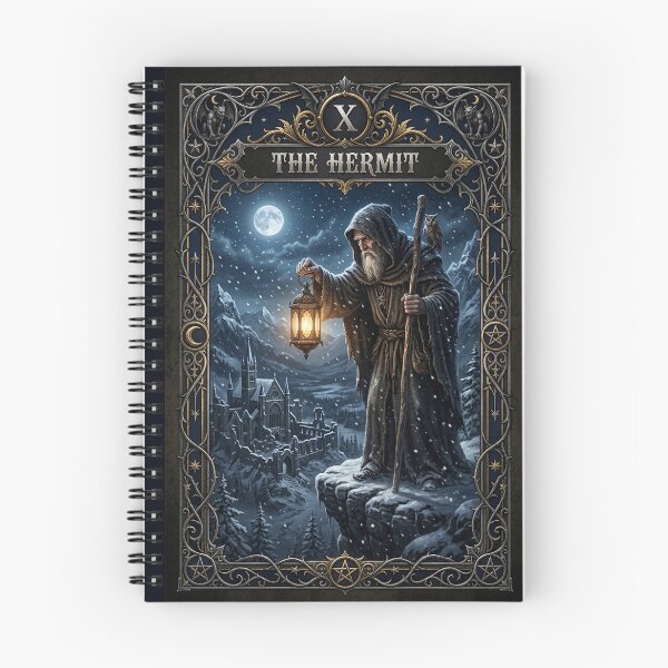 Item preview, The Hermit from Dark Medieval Major Arcana tarot card designed and sold by Studio77-Gothic.