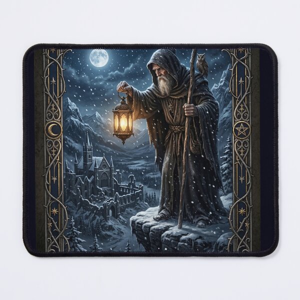 Item preview, The Hermit from Dark Medieval Major Arcana tarot card designed and sold by Studio77-Gothic.