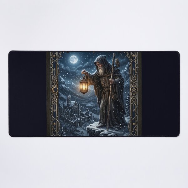 Item preview, The Hermit from Dark Medieval Major Arcana tarot card designed and sold by Studio77-Gothic.