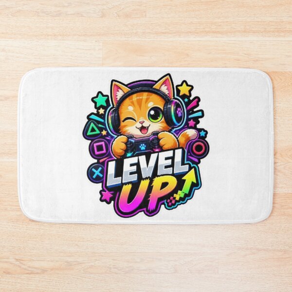 Item preview, Level Up Gamer Cat Sticker designed and sold by Stylestickers55.