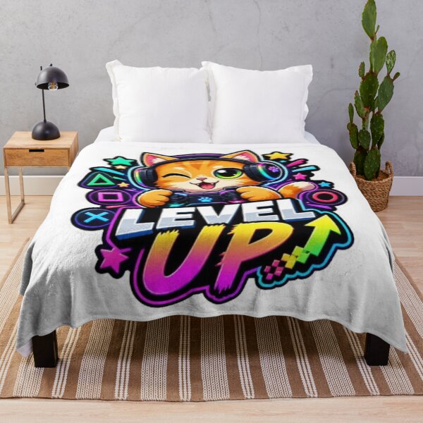Item preview, Level Up Gamer Cat Sticker designed and sold by Stylestickers55.