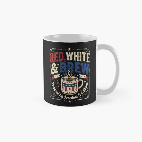 Item preview, Red White and Brew Funny Coffee Lovers 4th of July  designed and sold by DesignbyAACreations .