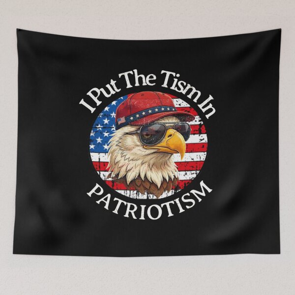 Item preview, I Put The Tism in Patriotism Athletic Eagle designed and sold by TheEndDesign.
