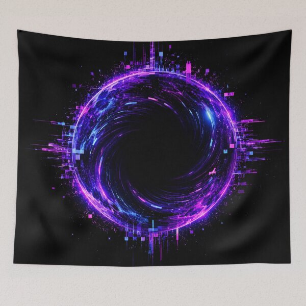 Item preview, Void Icon Neon Glitch Cosmic Portal Art designed and sold by RiteshCenter .