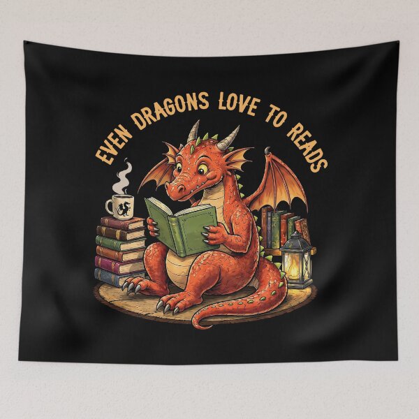 Item preview, Even Dragons Love To Reads designed and sold by Dot1001.