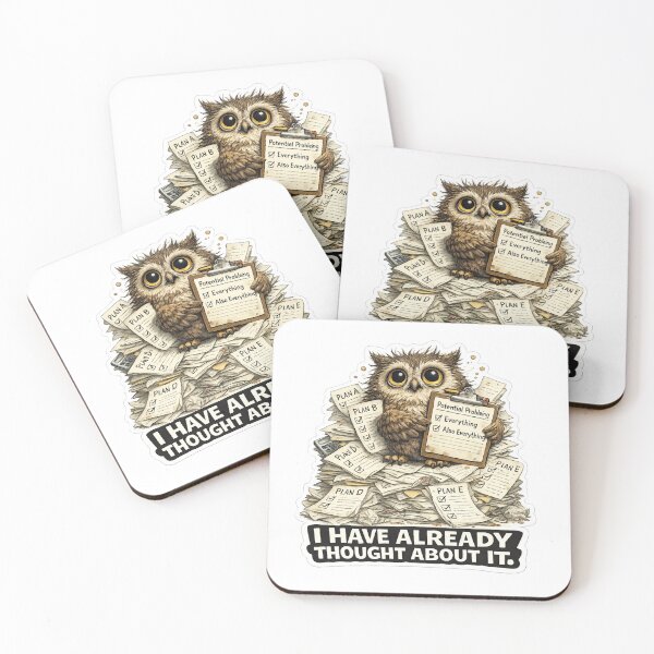 Item preview, I Have Already Thought About It Funny Owl Sticker designed and sold by ByAnad.