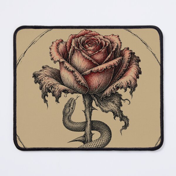 Item preview, Everything Beautiful Has Thorns | Gothic Rose & Serpent Dark Academia Artwork designed and sold by VoidRebel.