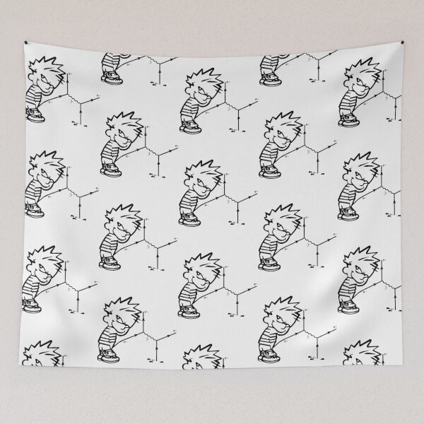 Item preview, Peeing Calvin Feynman Diagram designed and sold by melinacris.