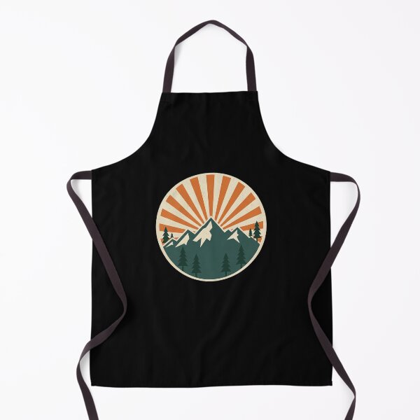 Item preview, Retro Sunburst Mountain Range Design Vintage Vector Mountain designed and sold by Yellowriversss.