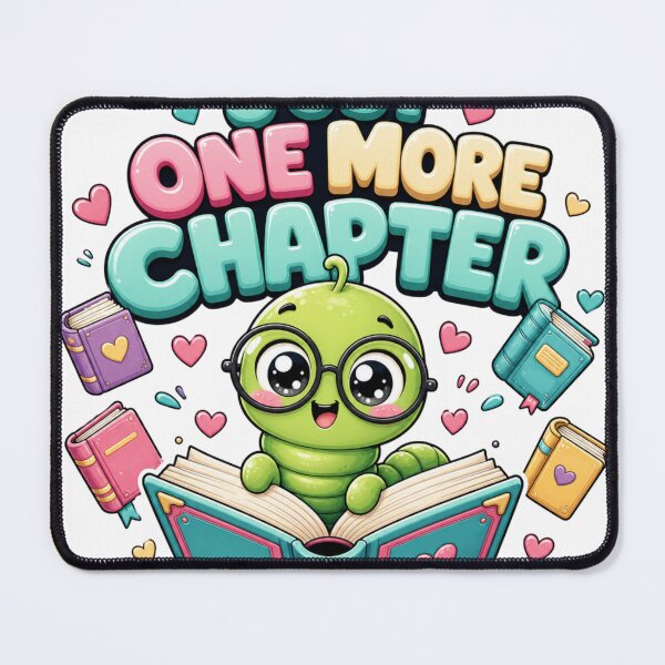 Item preview, Just One More Chapter Kawaii Bookworm Bookworm designed and sold by BoosterShop.