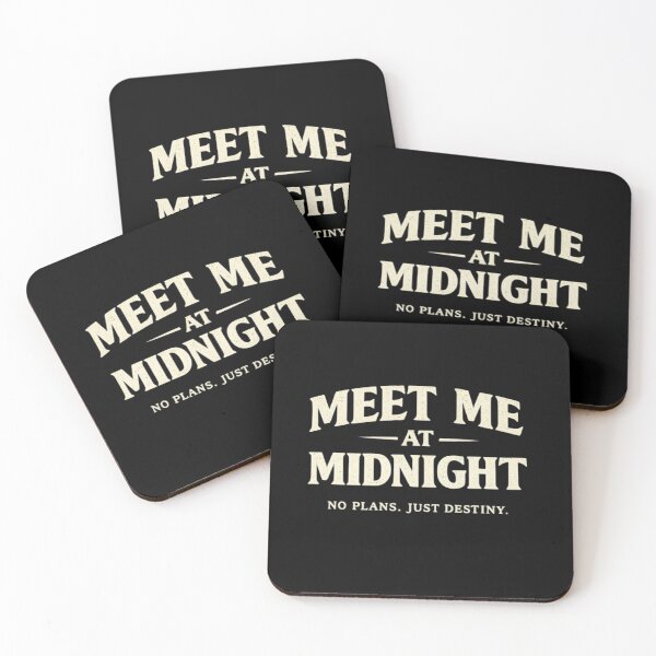 Item preview, Meet Me At Midnight – No Plans Just Destiny Retro Typography Design designed and sold by alchemist1636 .