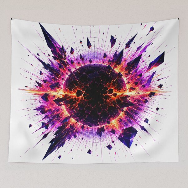 Item preview, Void Impact Cosmic Nova Crystal Explosion Art designed and sold by RiteshCenter .