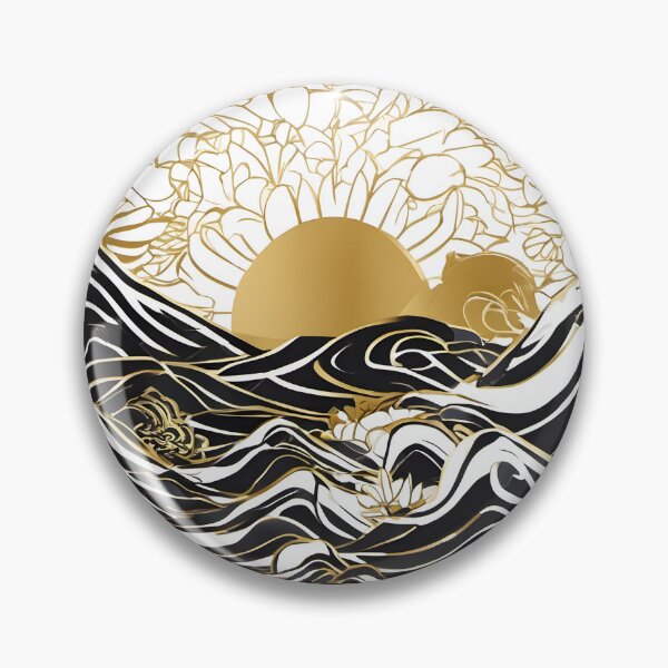 Item preview, Japanese Japanese Traditional Pattern - Traditional gold black Wagara Design designed and sold by KS-PopArtJapan.