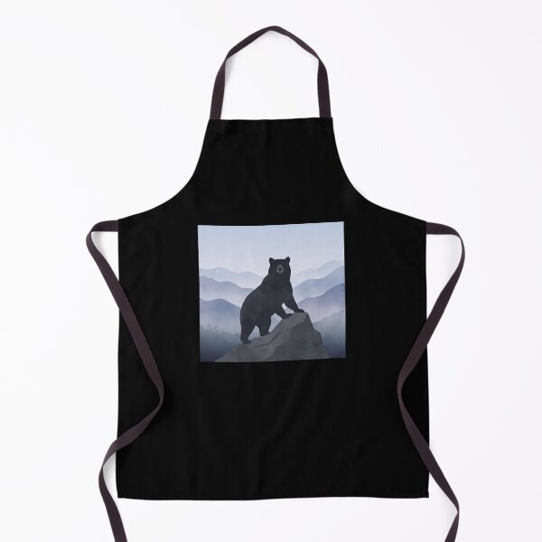 Item preview, Black Bear Misty Mountains Illustration Minimalist Art Style designed and sold by Yellowriversss.
