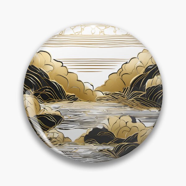 Item preview, Japanese Japanese Traditional Pattern - Traditional gold black Wagara Design designed and sold by KS-PopArtJapan.