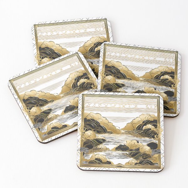 Item preview, Japanese Japanese Traditional Pattern - Traditional gold black Wagara Design designed and sold by KS-PopArtJapan.