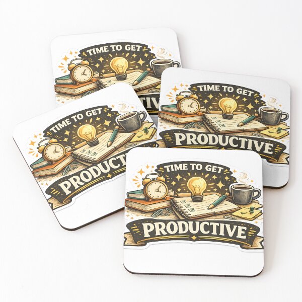 Item preview, Time To Get Productive Motivational Sticker designed and sold by SmartDealer.