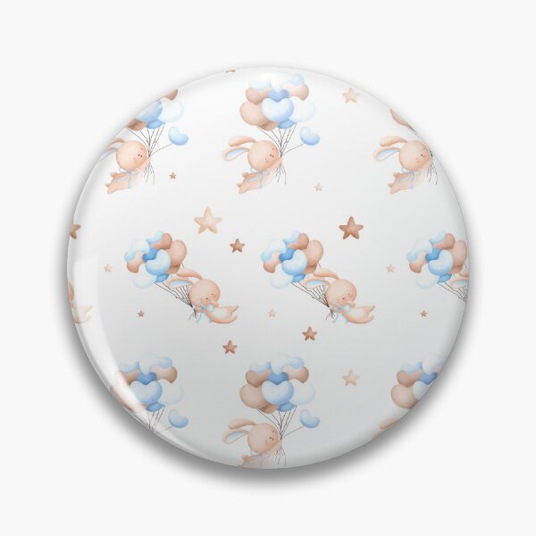 Item preview, Framed Baby Blue-Rabbit and Heart Balloons designed and sold by TeeGeeTees.