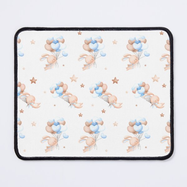 Item preview, Framed Baby Blue-Rabbit and Heart Balloons designed and sold by TeeGeeTees.