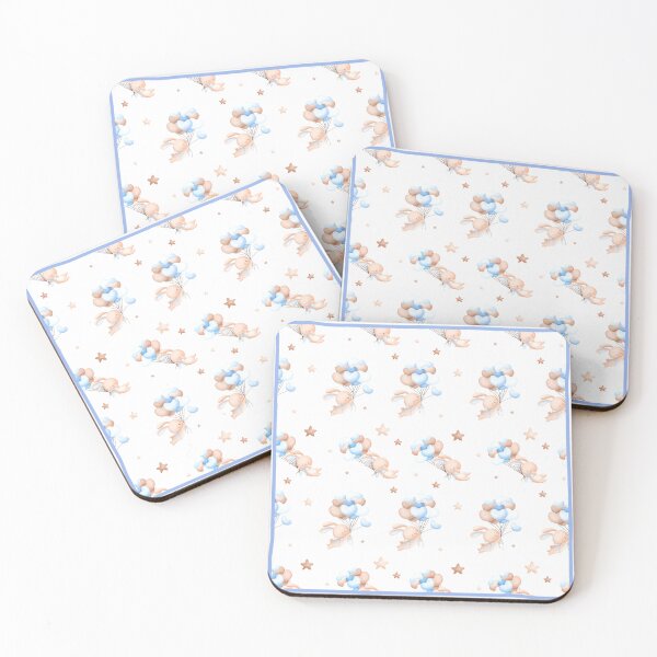 Item preview, Framed Baby Blue-Rabbit and Heart Balloons designed and sold by TeeGeeTees.