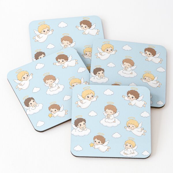 Item preview, Cute Chibi Angels and Clouds Pattern designed and sold by Seculinator.