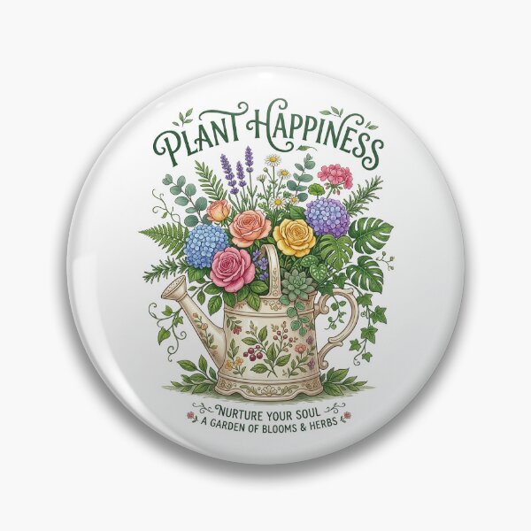 Item preview, Botanical Watering Can Plant Happiness Art Print designed and sold by Ponsak.