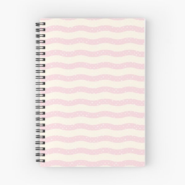 Item preview, Pink Wavy Stripe Pattern with Polka Dots Cream Background designed and sold by Zaya_art.