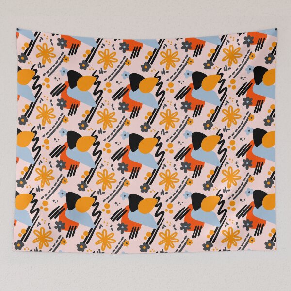 Item preview, Colour Carnival Retro Pattern Collection | Maximalist Geometric Floral and Character Designs designed and sold by VirtuallyCreativ .