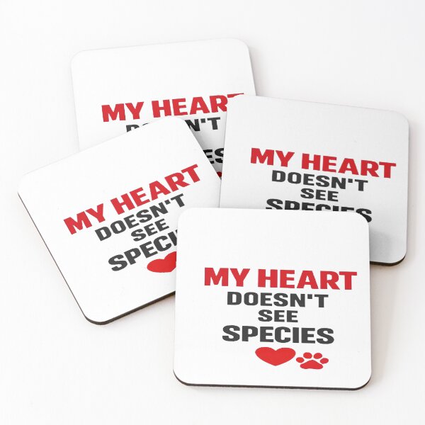 Item preview, My Heart Doesn't See Species | Animal Lover Quote designed and sold by Lovestickerco.