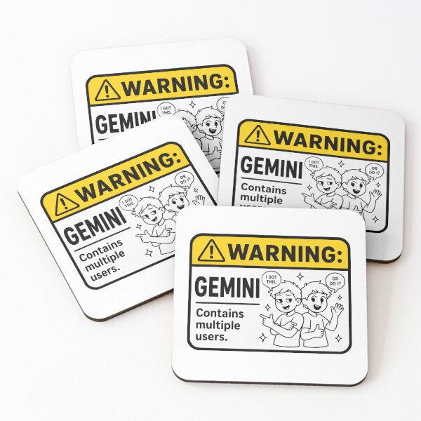 Item preview, Warning Gemini Contains Multiple Users designed and sold by MonkiFlipp.